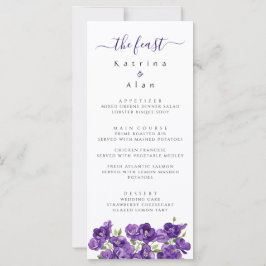 Deep Lila Violets Menu