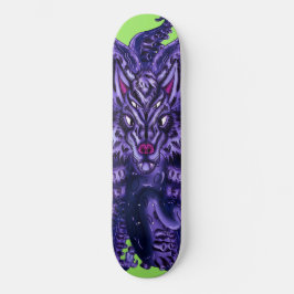 Deep Lila Wolf Tulu Skateboard