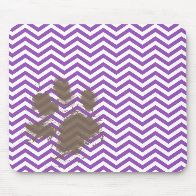 Deep Lilac Zickzack Mousepad (Vorne)