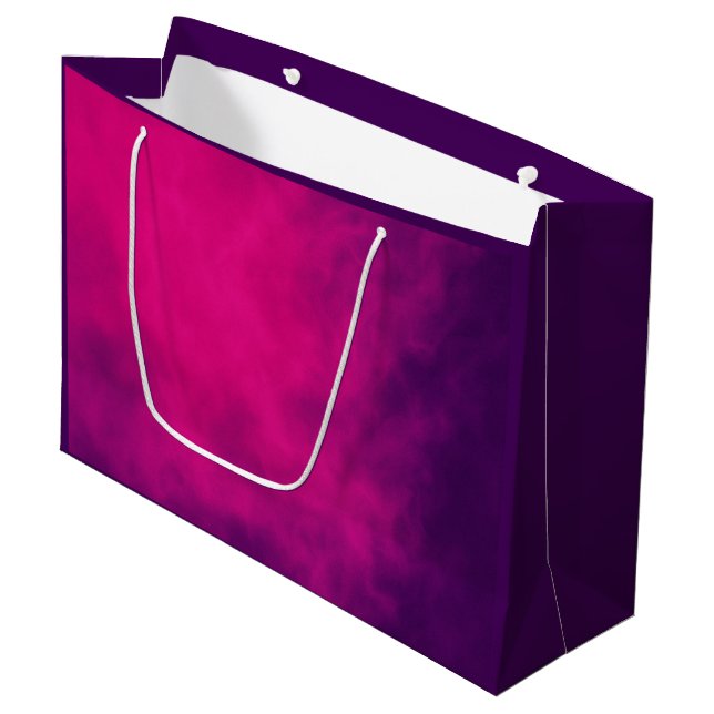 Deep Magenta Lila Geschenktasche - individuell anp Große Geschenktüte (Vorderseite Schrägansicht)