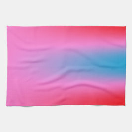 Deep Magenta Pink bis Rot & Blau Auric Ombre Geschirrtuch