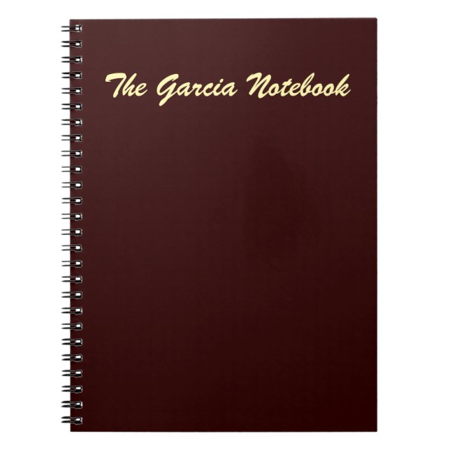 Deep Maroon Minimalistisch Abstrakt Notizblock (Vorderseite)