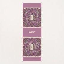 Deep Mauve Floral Sacred Space Yoga Mat
