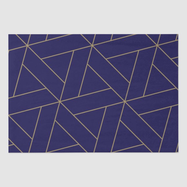 Deep Navy Blue & Gold Seidenpapier (Vorderseite)