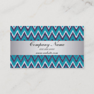 Deep Ocean Ikat ZigZag Pocket 2019 Kalender Visitenkarte