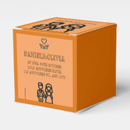 Deep Orange Wedding Geschenkschachtel