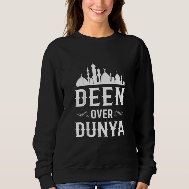 Deep Over Dunya Moschee Islamischer Moslem Sweatshirt (Vorderseite)