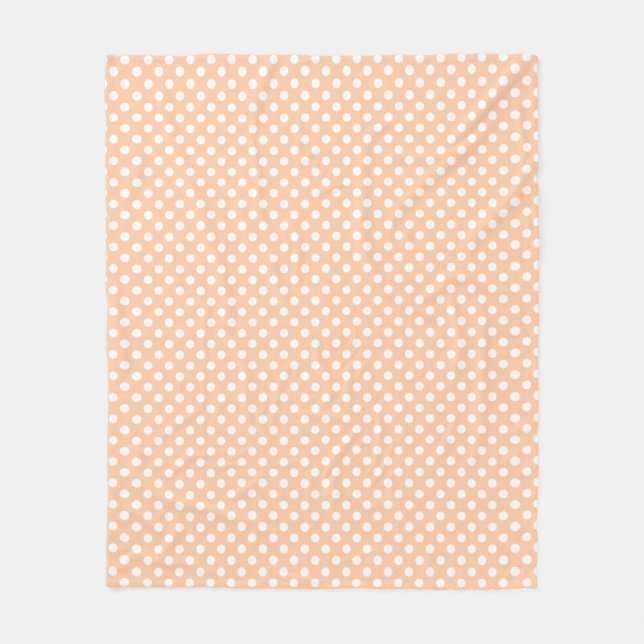 Deep Peach Punkte Fleecedecke (Vorderseite)