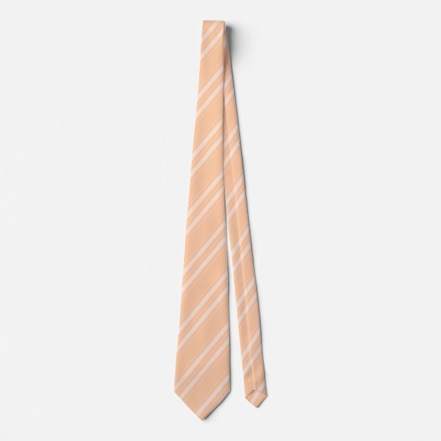 Deep Peach Striped Classic Krawatte (Vorderseite)