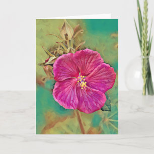Deep Pink Blume Art Card Karte