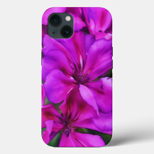 Deep Pink Blume Art Phone Case (Rückseite)