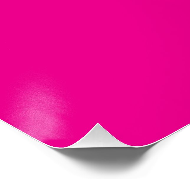 Deep Pink Bold Modern Minimalist Art Poster (Ecke)