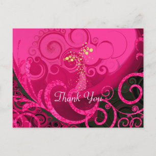 Deep Pink Calla Lily Art Dankeschön Karte