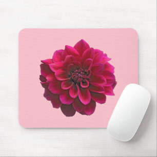 Deep Pink Dahlia Blume auf Mouse Pad gedruckt Mousepad