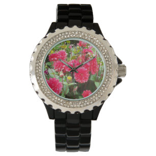 Deep Pink Dahlias Watch Armbanduhr