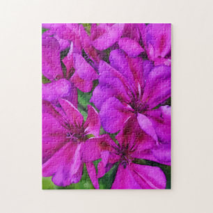 Deep Pink Garten Florale Kunstpuzzle Puzzle