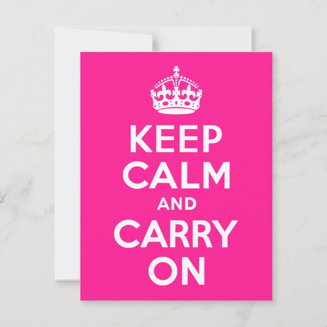 Deep Pink halten Sie sich ruhig und fahren fort (Vorderseite)