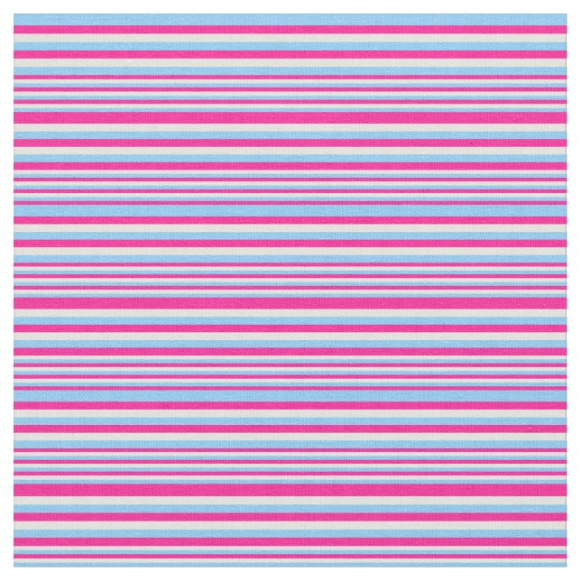 Deep Pink, Light Sky Blue und Light Cyan Muster Stoff (Nahaufnahme)
