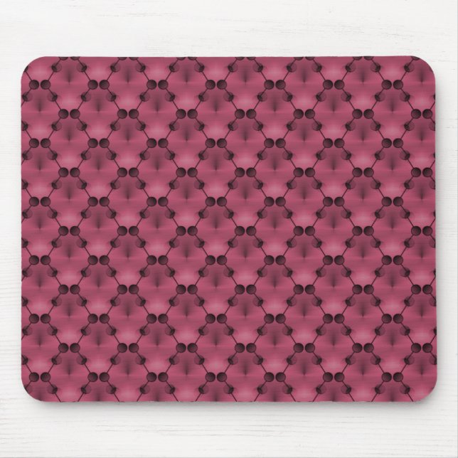 Deep Pink Retro Funk Circles Mousepad (Vorne)