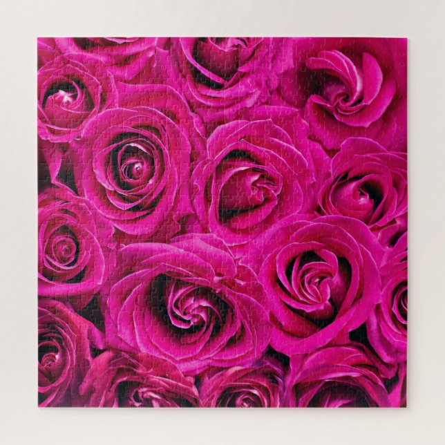 Deep Pink Roses Puzzle (Vertikal)