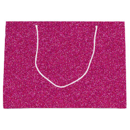 Deep Pink Sparkle Glitzer Große Geschenktasche Geschenktüte