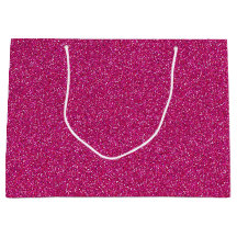 Deep Pink Sparkle Glitzer Große Geschenktasche