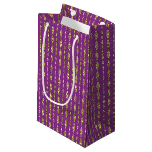 Deep Pink und Gold Marquise Muster Geschenktasche Kleine Geschenktüte