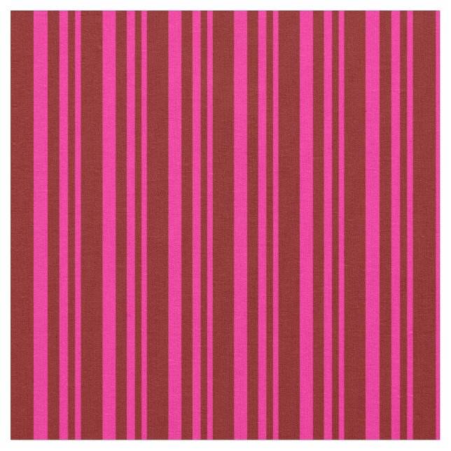 Deep Pink und Maroon Linien/Streifen Muster Stoff (Nahaufnahme)