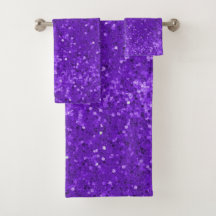 Deep Purple Glam Faux Glitter Pattern