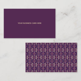 Deep Purple und gedämpfte erdige abstrakte Geometr Visitenkarte