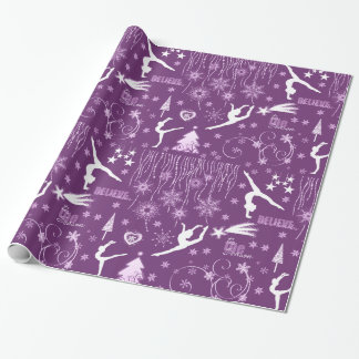 Deep Purple und weißes festliches Geschenkpapier