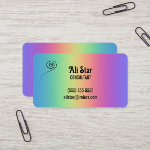 Deep Rainbow Colors Business Cards Visitenkarte