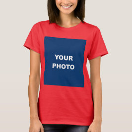 Deep Red Add Your Image Foto Picture Logo T-Shirt