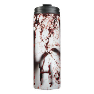 Deep Red Bloody Blood Spatter Help  Thermosbecher