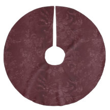 Deep Red Burgundy Floral Christmas