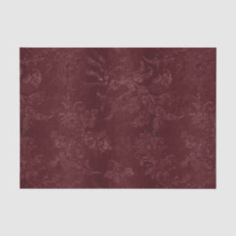 Deep Red Burgundy Floral Seidenpapier