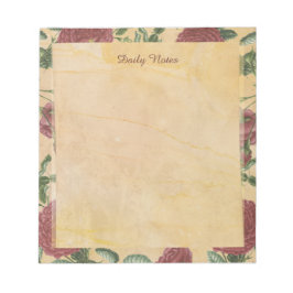 Deep Red Camellias Notizblock