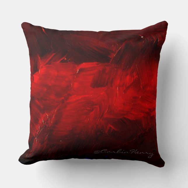 Deep Red Decorative Pillow Kissen (Vorderseite)