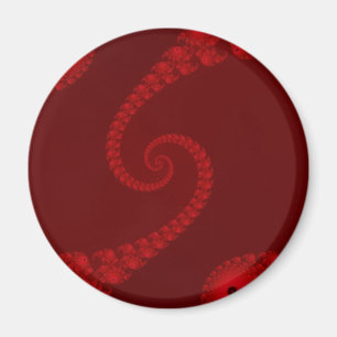 Deep Red Double Spiral Magnet