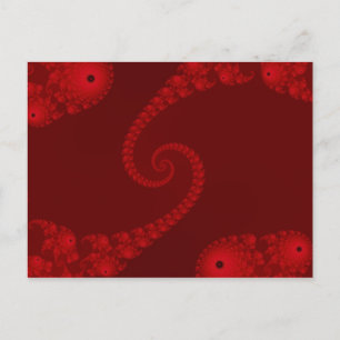 Deep Red Double Spiral Postcard Postkarte