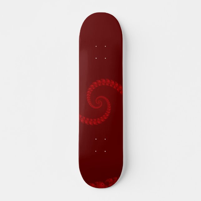 Deep Red Double Spiral Skateboard (Vorne)