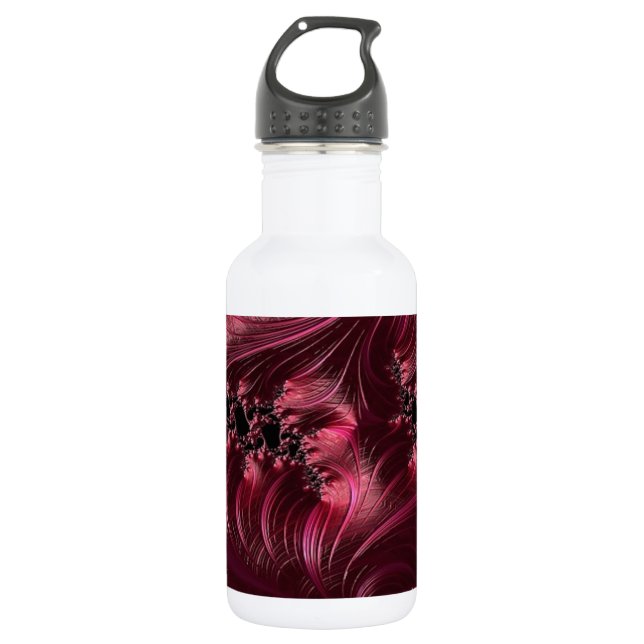 Deep Red Fraktal Trinkflasche (Vorderseite)