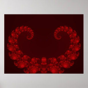 Deep Red Heart Poster