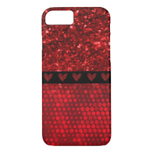 Deep Red Imitats Glitzer Lights Case-Mate iPhone Hülle