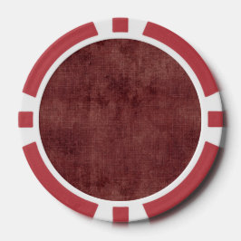 Deep Red Imitats Linen (Leinenlook) Pokerchips