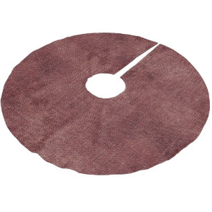 Deep Red Imitats Linen (Leinenlook) Polyester Weihnachtsbaumdecke
