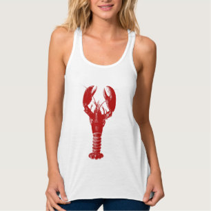 Deep Red Lobster Tank Top