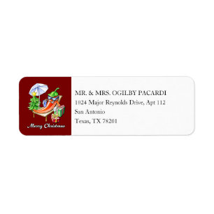 Deep Red Merry Christmas Chili Ihre Adresse hinzuf