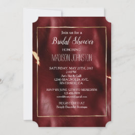 Deep Red Südwest Cowhide Einladung