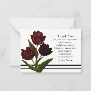 Deep Red Tulips Danke Karte